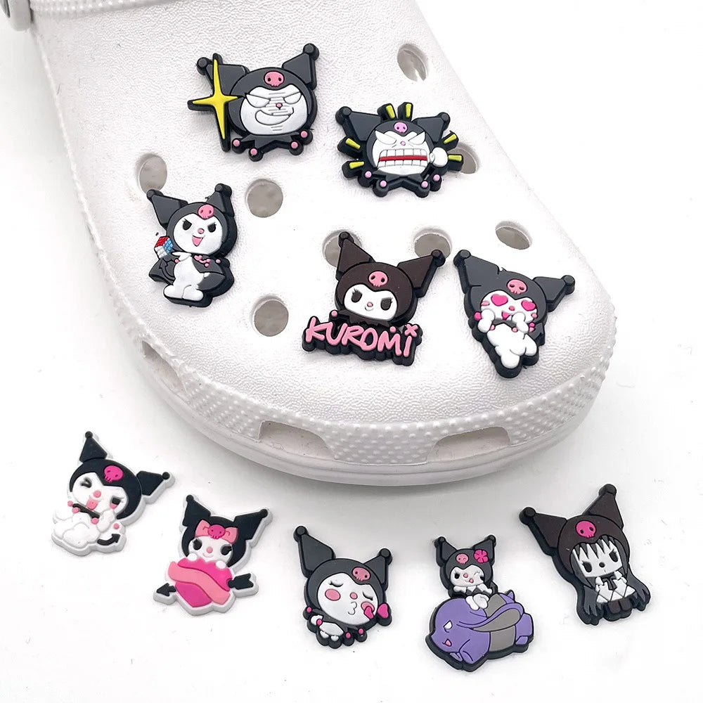 Sanrio 10Pcs Croc Charms Hello Kitty Kuromi My Melody Cinnamoroll Shoe Accessories