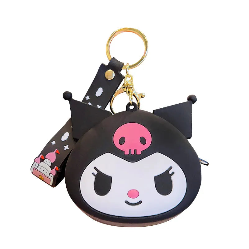 Sanrio Hello Kitty Kuromi Melody Cinnamoroll Coin Purse Wallet Keychain