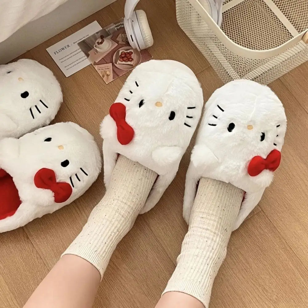 Sanrio Hello Kitty Comfy Slippers Winter Plush Slides Gift