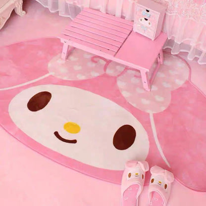 Sanrio Hello Kitty My Melody Carpet Super Soft Bedroom Fuzzy Mat Rugs