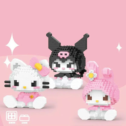 Sanrio Building Block Assembled Toys Hello Kitty Kuromi My Melody Gift