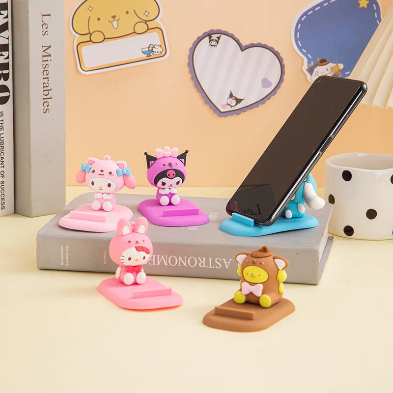 Sanrio Mobile Phone Tablet Stand Hello Kitty Kuromi My Melody Cinnamoroll Pompompurin