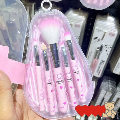 Sanrio Hello Kitty Makeup Brush Set Beauty Tools With Box