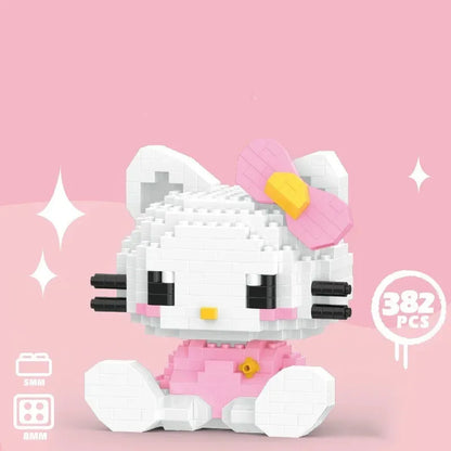 Sanrio Building Block Assembled Toys Hello Kitty Kuromi My Melody Gift