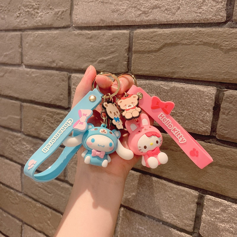 Sanrio Key Chain Bag Pendant Cute Hello Kitty My Melody Kuromi Figures