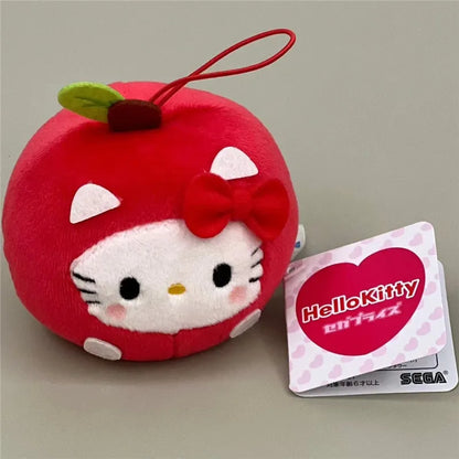 Sanrio Hello Kitty Plushie Apple Head Keychain Pendant