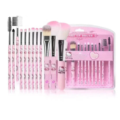 Sanrio 12Pcs/Set Hello Kitty Makeup Brushes Beauty Set