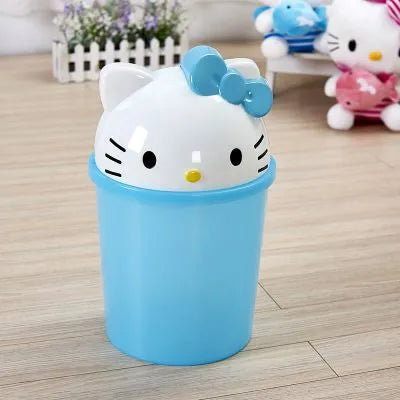 Sanrio Hello Kitty Trash Can Rubbish Bin Garbage Kawaii Indoor Decor